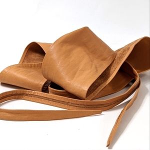 Leather Lamb Skin Wrap Around Belt